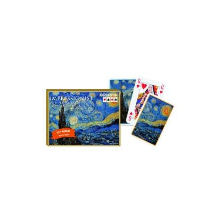 KARTY PIATNIK DE LUX 2 Talie Van Gogh 2267 Gwiażdzista Noc